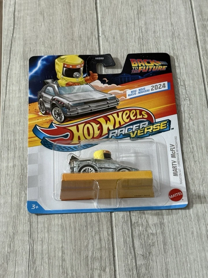 HotWheels Racer Verse “Back to the Future” Marty McFly Radiation Suit 2024 CHASE - Image 2 of 4