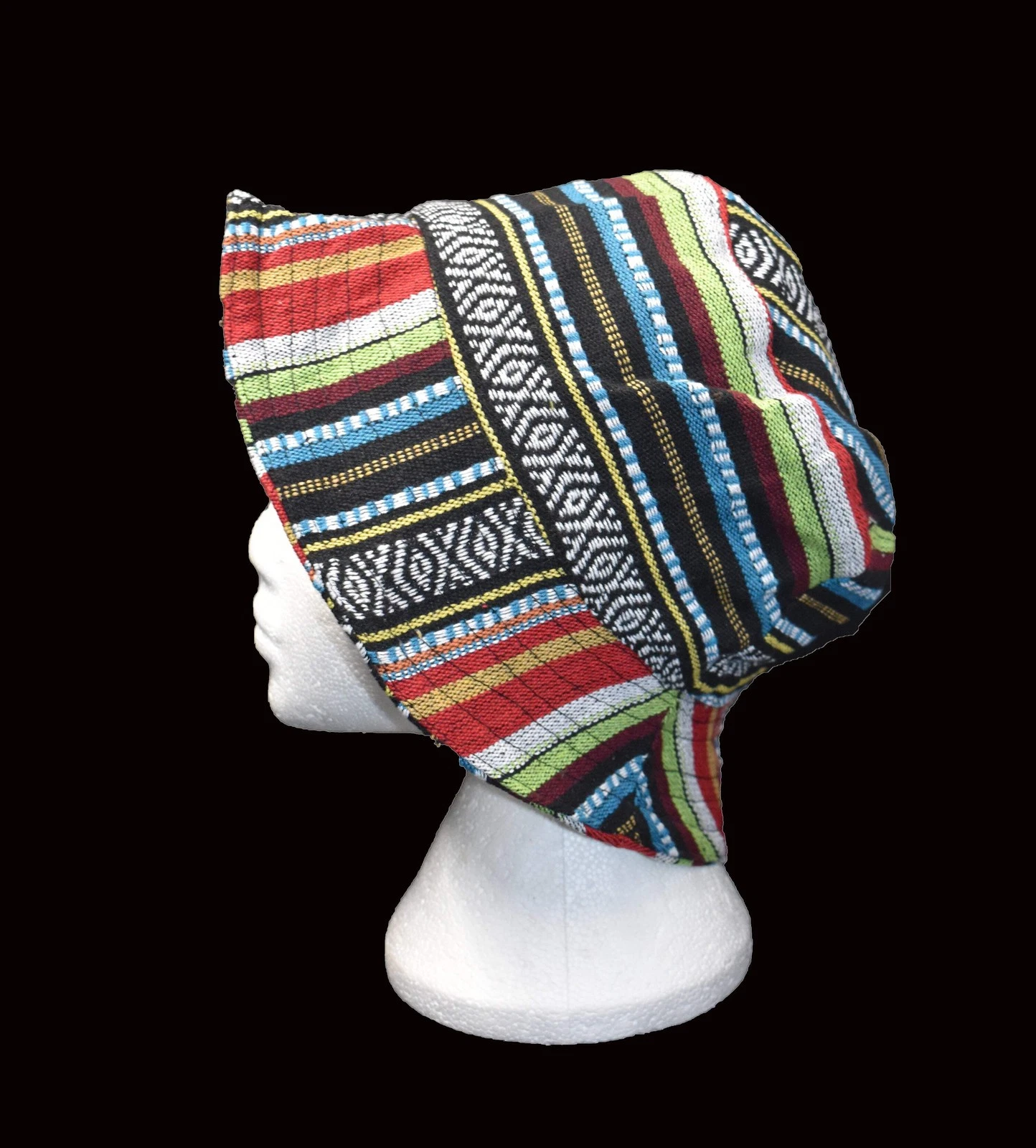 Woven Cotton Bucket Hat Fair Trade Ethnic Boho Surf Hippie Hippy