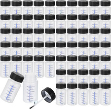 60 Pcs Touch Up Paint Bottles W/ Brushes Mixing Balls Lids 2 Oz Empty Reusable