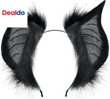 Handmade Bat Beast Ears Headband Adult Cosplay Costume Accessories for Halloween
