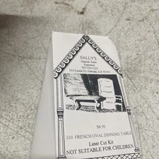 Sally's Quarter Scale Laser Cut Dining Table Kit Dollhouse Miniatu