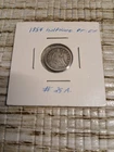 1854-P WITH ARROWS SEATED LIBERTY HALF DIME VF-XF Silver