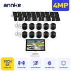 ANNKE 4MP Wireless Solar Powered Security Camera System 12” 10CH NVR 2 Way Audio