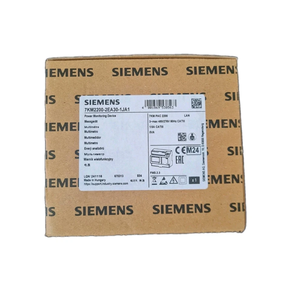 SIEMENS 7KM2200-2EA30-1JA1 7KM Energie MESSGERÄT OVP NEU 3Phasen 5000IMP/kWh - Bild 4 von 4