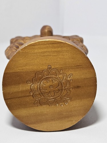 Porta occhiali gufo legno intagliato a mano fiori dipinti a mano da Natural Life - Foto 16 di 16