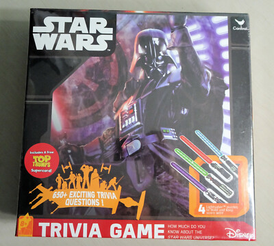 Disney Star Wars Trivia Game  New In Box Timeline Cards Light Saber  New in Box