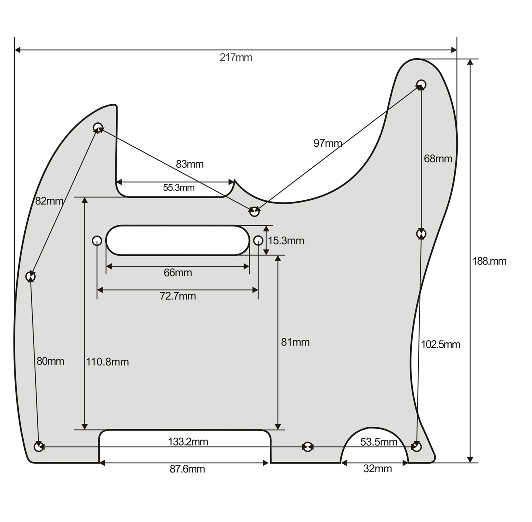 Pickguard Per Fender Telecaster 8 Fori – Nero Pearloid, Nuovo The STRATosphere - Foto 3