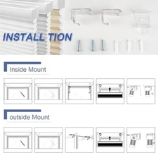 White Indoor Window Blinds, Accordian Honeycomb 36" W x 72" H