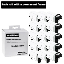 15Rolls 4"x6" Large White Paper Shipping Labels DK-1241 for Brother QL-1050