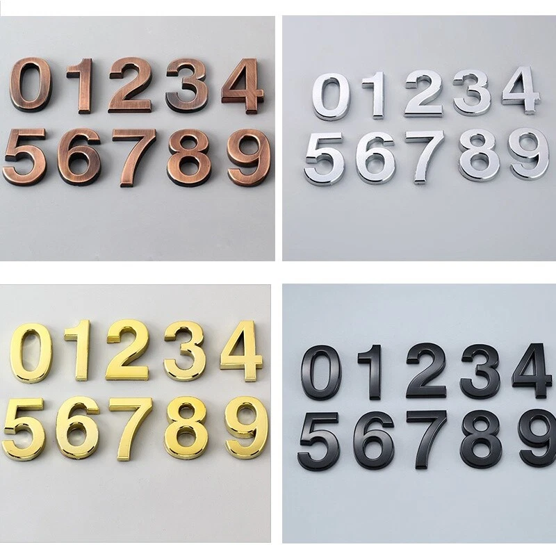 Pegatinas de vinilo autoadhesivas con número de puerta de 0-9 hágalo usted mismo buzón de puerta de edificio de hoteles Foto 2 de 4