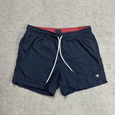 CHAMPION Herren Badehose Badeshorts Gr. S Beach Shorts Boxer Logo 15811 Blau