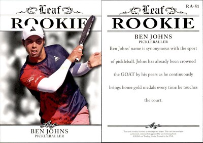 2024 Leaf ROOKIE BEN JOHNS RC #RA-51 PICKLEBALLER