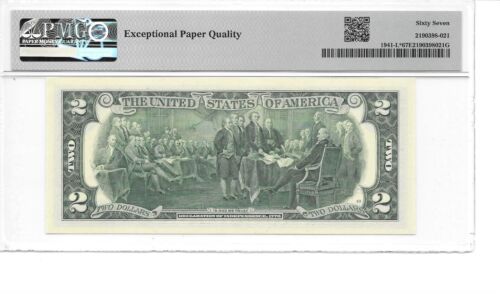 2017A* San Francisco Star $2 FRN (L* Block) PMG 67 EPQ Superb Gem Uncirculated - Picture 2 of 6