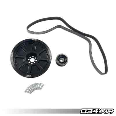 034motorsport Dual Pulley Kit 190mm Audi B8 S4/S5/Q5/SQ5, C7 A6/A7, D4 A8 3.0T