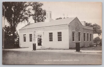 Postcard US Post Office Stonington Connecticut CT