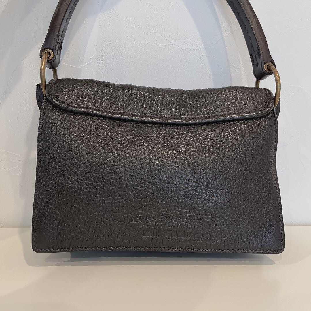 Miu Miu Archive Bag Vintage Turnlock Leather Brown Handbag