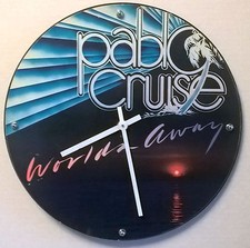 Pablo Cruise Worlds Away Album Clock 11.5" round battery operated