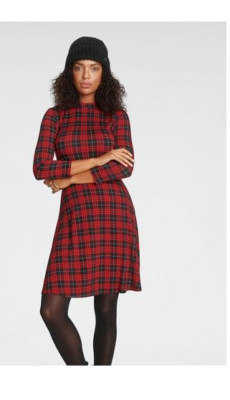 Melrose Damen Skater Kleid kariert in A-Linie Gr. 44