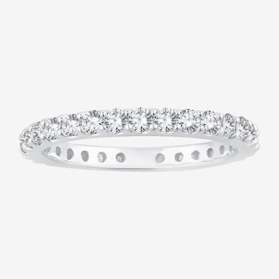 Bague De Fiançailles Or Blanc 14k Avec Moissanite 2,25 Ct - Création De Labo, Taille US 5.5 à 12