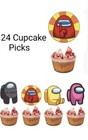 Among Us 20 Kids Party Supplies Birthday Decorations Set Plates Balloons Banner  — photo 4