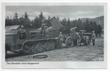 WW2 SD.KFZ. 7 Half Track towing Artillery 15cm sFH 18 Howitzer PC