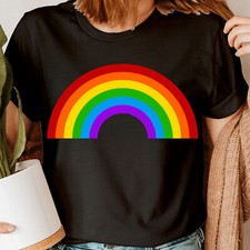 Rainbow Cute Girls Summer Fit Classic Novelty Womens T-Shirts Tee Top #NED