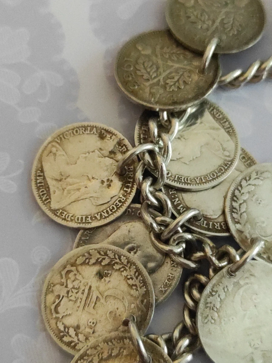 Silver threepence best sale bracelet
