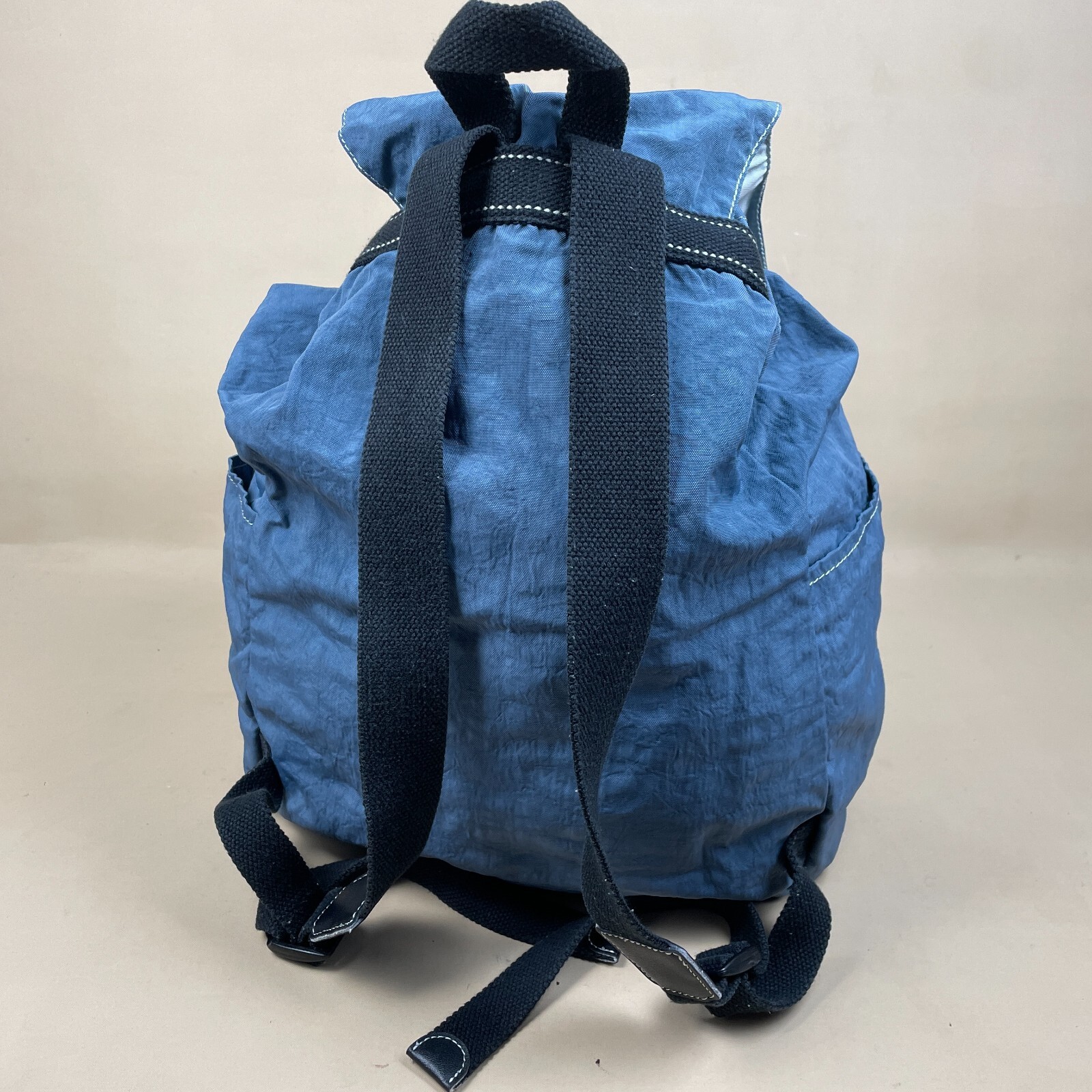Kipling Rucksack Backpack Drawstring Nylon Blue V… - image 4