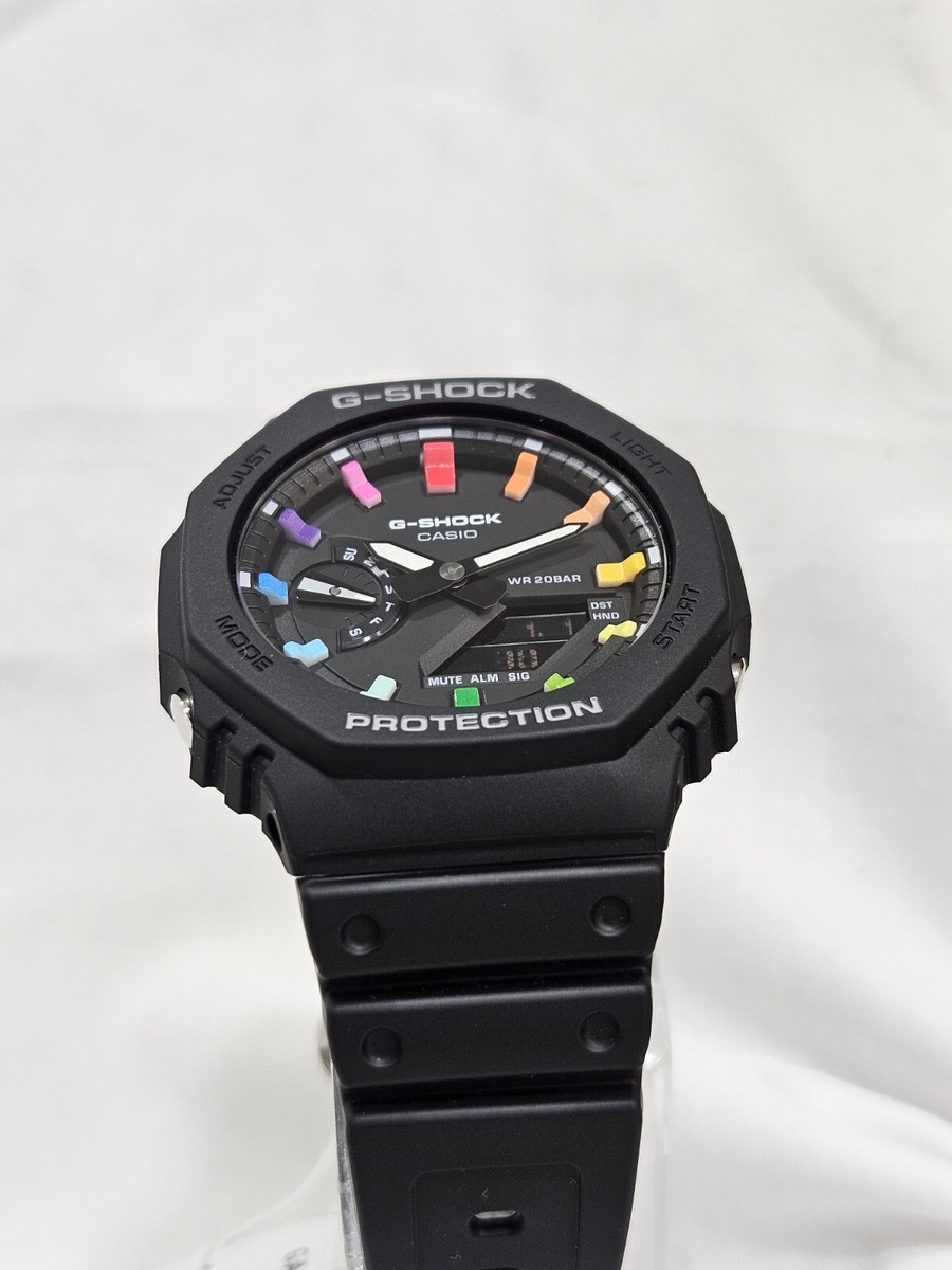Custom Casio G-Shock GA-2100 Rainbow Mod – Carbon Core Guard