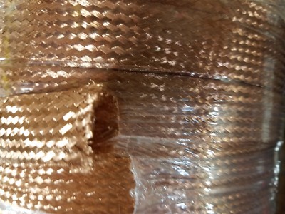 5 FEET 1'' BRAIDED GROUND STRAP GROUNDING Bare Copper Flat Braid USA