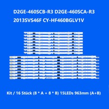 16pz Strisce LED PER TV SAMSUNG UA46F5500AR UA46F5080AJ UA46F5300AR UA46F6400AJ