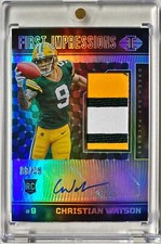2022 Panini Illusions Christian Watson First Impressions Gold RPA /25 Packers RC