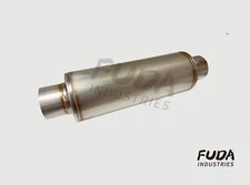 Muffler 2.5" Inlet/Outlet 19" Overall 5" Round body Performance Exhaust