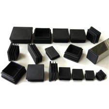 Square Plastic Black Blanking End Cap Tube Pipe Insert Plug Bung 10x10~100x100mm