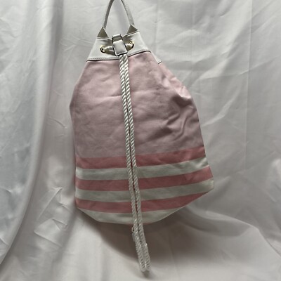 Victoria Secret Pink Striped Cinch Drawstring Tote Backpack  display picture 1