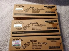LOT OF 3 GENUINE XEROX 106R01280,106R01279,106R01278 TONER CARTRIDGES