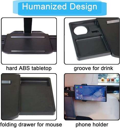 Multifunctional Car Table & Folding Desk with Phone Holder - Perfect for Travel - Picture 5 of 8