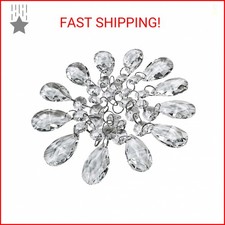 Supla 24 Pcs Teardrop Chandelier Prisms Candle Chandelier Crystal Pendants Glass