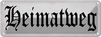 Blechschild 10X27 Cm Heimatweg Dekoration Deko Geschenk Metall Schild