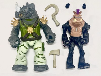 NINJA TURTLES action figure set Lot BEBOP and ROCKSTEADY 5  TMNT animated TV