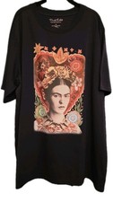 NWT 2X Women's Frida Kahlo Graphic Navy T-Shirt MSRP 16