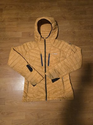 Columbia Titanium Hooded Jacket Quilted Puffer Womens Zippers Med Orange