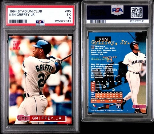 Ken Griffey Jr. 1994 Stadium Club #85 Seattle Mariners PSA 5