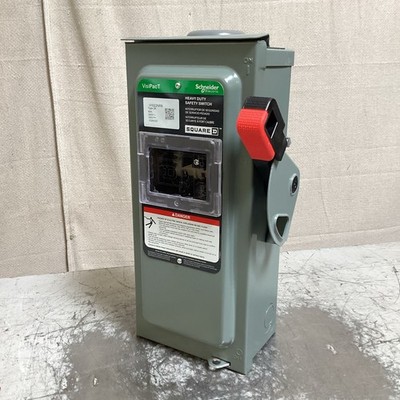 SCHNEIDER VH322NRB Safety Switch Fusible 60 A 3Ph 240V AC Galvanized Steel