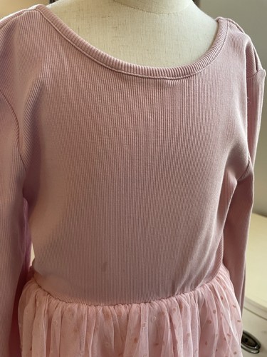 Gap Kids Girls Size M/8-10 Ribbed Bodice Ballerina Twirl Dress In Pale Pink - Picture 2 of 12
