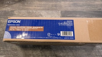Epson Proofing Paper White Semimatte Roll 13 x50  New  - S041668 KA3NROLPRF