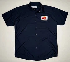 Vintage Red Kap Frito Lay Chips Work Shirt Snap Buttons 80’s Navy | L