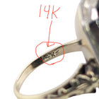 ESTATE 14K YELLOW & WHITE GOLD BLACK ONYX DIAMOND SIGNET RING SIZE 3.25 #7999 — photo 7
