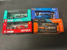 Lot of 4: BBURAGO F1 BWT ALPINE,MCLAREN Mcl60, AMG PETRONAS, FERARI SF23 New 🔥