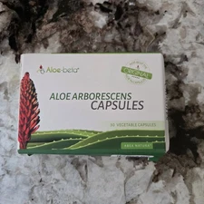 ALOEBETA Aloe Arborescens Natural Power Capsules - 100% Organic Aloe Supplement